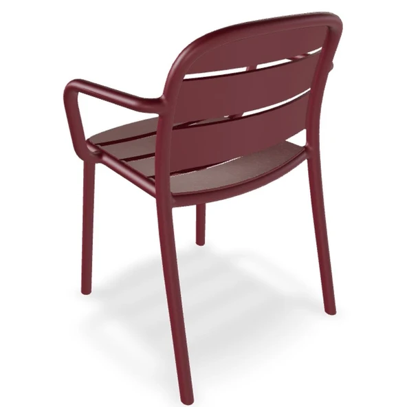 Papatya Beykoz Koltuk Açık Gri - Plastik Bahçe Balkon Mutfak Sandalyesi - Resim 6