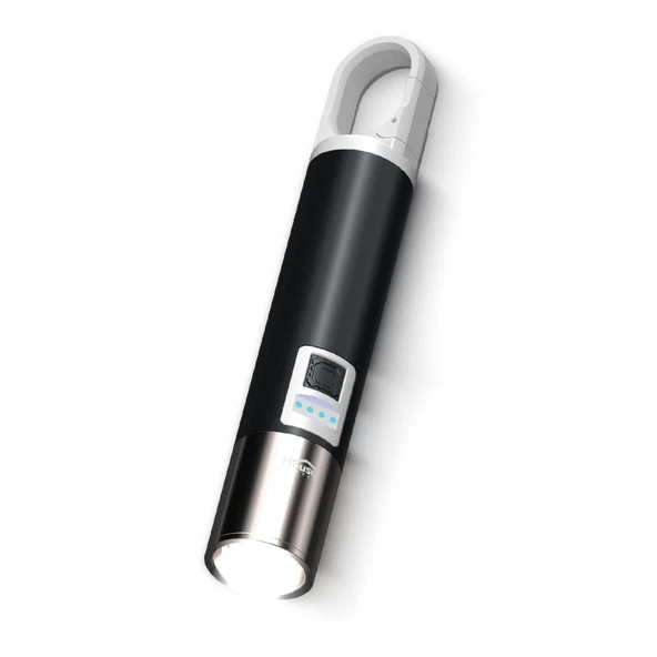 House Pratik HP75 Güçlü El Feneri 380 Lümen 200m Aydınlatma Type-C Şarjlı 4 Modlu Siyah ürün görseli 1