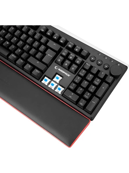 Rampage KB-R97 X-Tracer Mekanik Rgb Aydınlatmalı Blue Switch Gaming Oyuncu Klavye - Resim 5