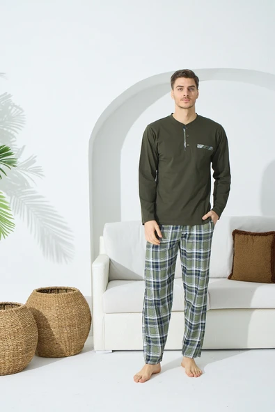 Kocabey 9218 Erkek Midi Yaka Pijama Takım ürün görseli