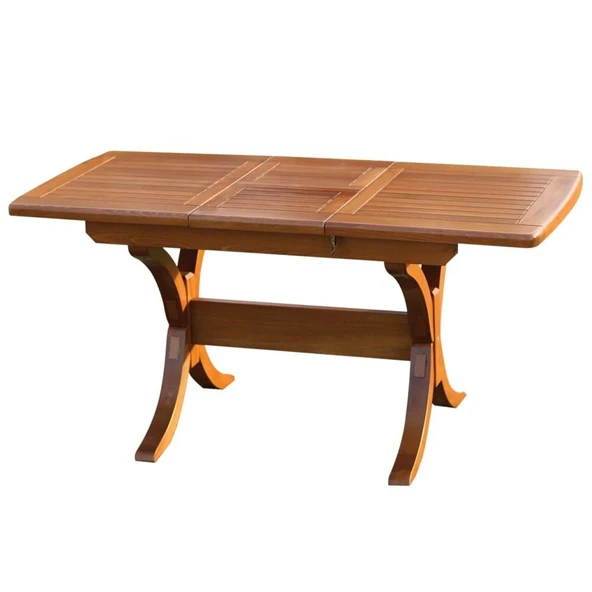 Bahçeme Antalya Side Ahşap Bahçe Takım : 90x180 +50 cm Uzayan Masa + 8 Katlanır Sandalye - Resim 7