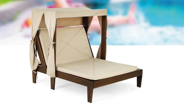 Mobeva Vendy Çocuk Şezlong - Bahçe Teras Balkon Şezlongu - Çam Masif Ahşap - Resim 3