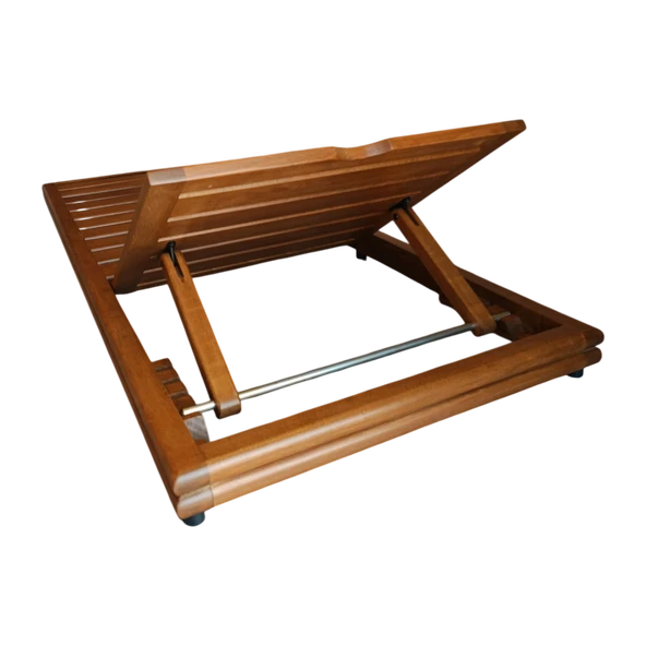 Bahçeme Tibet Ahşap Şezlong - 30cm Minder & Masif Kayın & 5 Kademeli Sırt Dayama - Resim 5