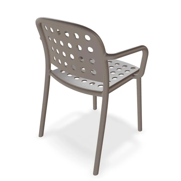 Papatya Bomonti Koltuk Küllü Kahve 2li Paket - Plastik Bahçe Balkon Mutfak Sandalyesi - Resim 9