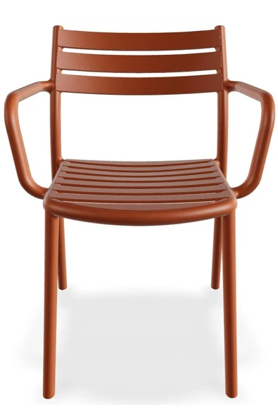 Papatya Hisar Koltuk Açık Gri 4lü Paket - Plastik Bahçe Balkon Mutfak Sandalyesi - Resim 6