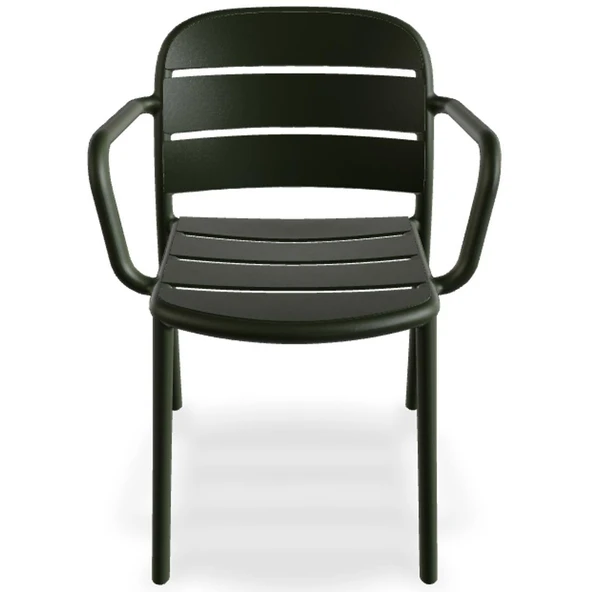 Papatya Beykoz Koltuk Lal Kırmızı 4lü Paket - Plastik Bahçe Balkon Mutfak Sandalyesi - Resim 5