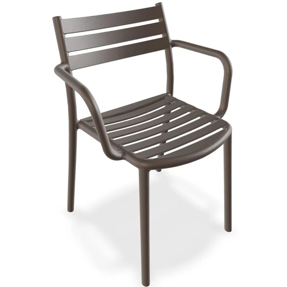 Papatya Hisar Koltuk Açık Gri 2li Paket - Plastik Bahçe Balkon Mutfak Sandalyesi - Resim 10