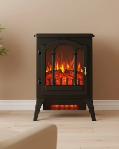 Reyo Stove Hatti 1950W Ayaklı Elektrikli Şömine - Resim 3