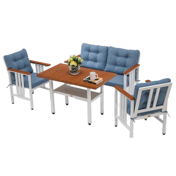 Bahçeme Çamlıca Alüminyum Bahçe Balkon Masası 100x200 - İstenilen Ölçülerde Üretim - Resim 10