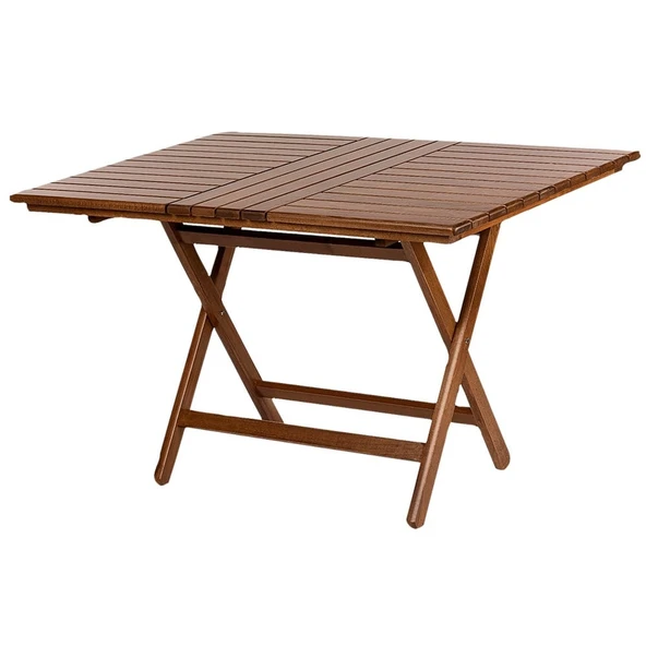 Bahçeme Kaş 60x100 Katlanır Ahşap Masa - Masif Gürgen Bahçe Balkon Masası - Resim 3