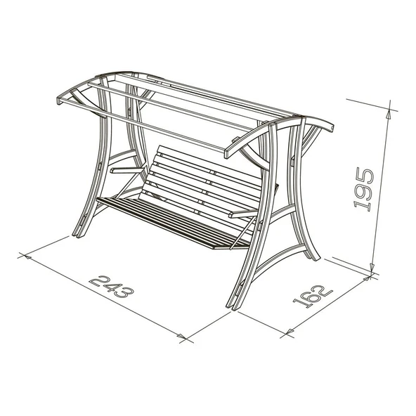 Mobeva Akasya 4lü Ladin Ahşap Salıncak Dış Mekan Bahçe, Teras Salıncağı -Krem - Resim 10