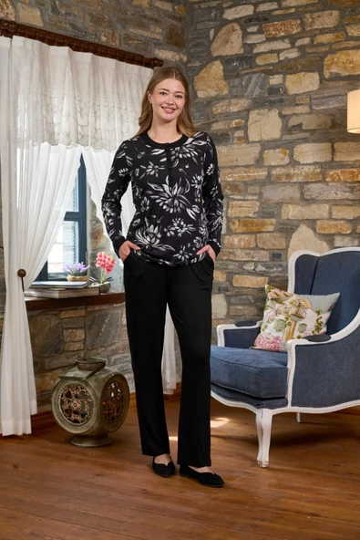 Aqua 26231 Desenli Uzun Kol Pijama Takımı ürün görseli