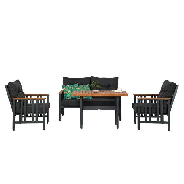 Bahçeme Çamlıca Alüminyum Bahçe Oturma Grubu - 4 Kişilik Bahçe, Balkon Koltuk Takımı - Resim 3