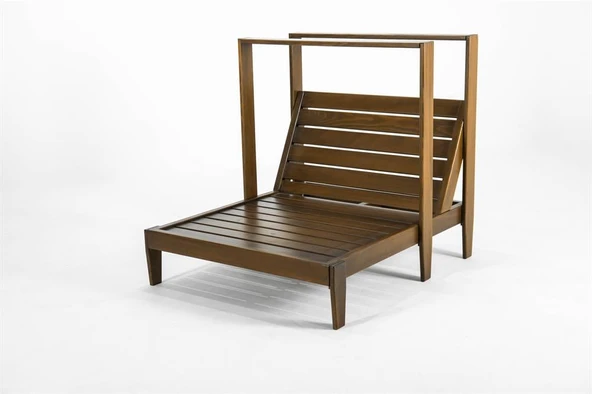 Mobeva Vendy Çocuk Şezlong - Bahçe Teras Balkon Şezlongu - Çam Masif Ahşap - Resim 4