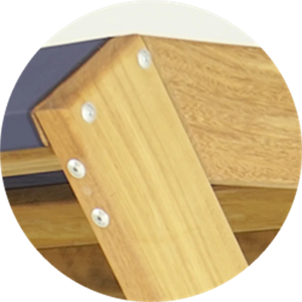 Mobeva Holox İkili IROKO Ahşap Salıncak Dış Mekan Bahçe, Teras Salıncağı -Lacivert - Resim 5