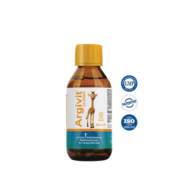 Argivit Classic L-Arjinin, Multivitamin ve Multimineral İçeren Sıvı 150 ml - Portakal ve Vanilya Aromalı - Resim 4