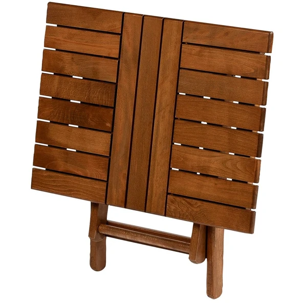 Bahçeci Atina 50X80 Katlanır Ahşap Bahçe Balkon Sehpası - Resim 5