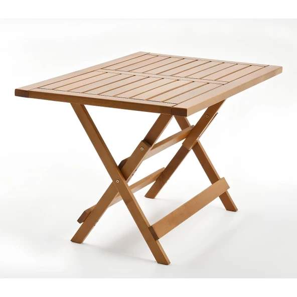 Bahçeci İstanbul 90x160 Katlanır Ahşap Bahçe Balkon Masası - Resim 10