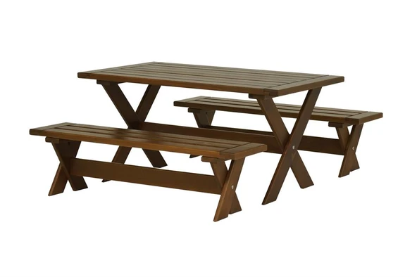 Mobeva Vendy Çocuk Piknik Masa Bank Takımı - Minik Çocuklara Özel Tasarım - Resim 2