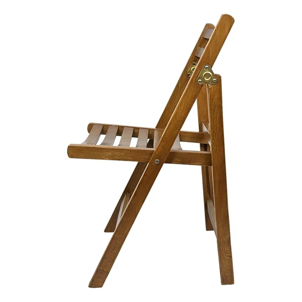 Bahçeme Burgaz Katlanır Ahşap Sandalye - Masif Gürgen Teras Balkon Bahçe Sandalyesi - Resim 4