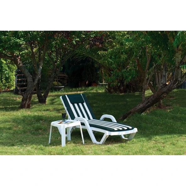 Papatya Myra Kollu Şezlong Teak - Plaj Havuz Bahçe Şezlong - Resim 10