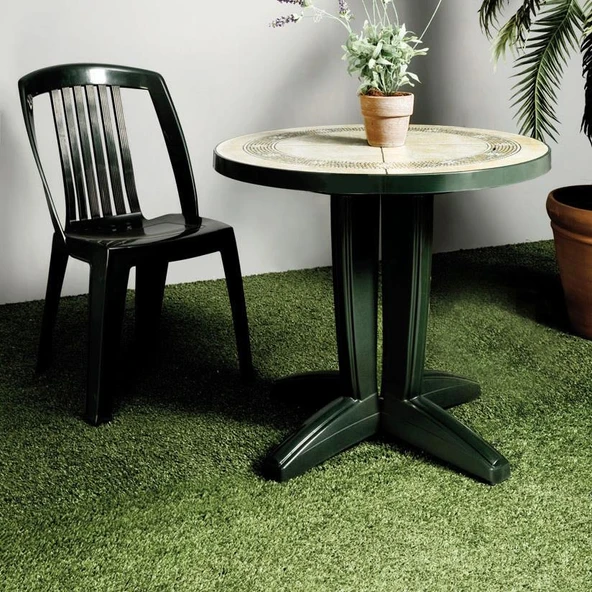 Papatya Favori Sandalye Teak 2li - Plastik Bahçe Balkon Sandalyesi - Resim 10