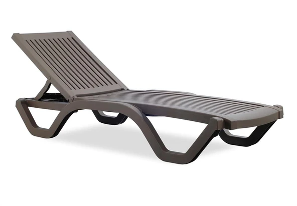 Papatya Myra Kolsuz Şezlong Beyaz - Plaj Havuz Bahçe Şezlong - Resim 9