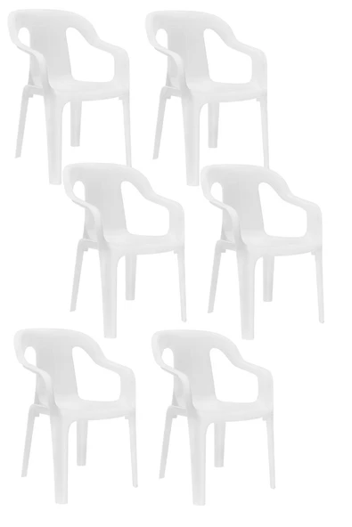 Papatya Mini Çocuk Koltuğu Beyaz 6lı Paket - Kreş Sandalye ürün görseli 1