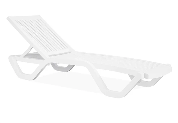 Papatya Myra Kolsuz Şezlong Beyaz - Plaj Havuz Bahçe Şezlong ürün görseli 1