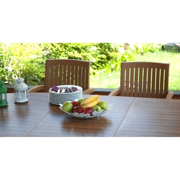 Papatya Neta Koltuk Beyaz 4lü Paket - Plastik Bahçe Balkon Sandalyesi - Resim 10