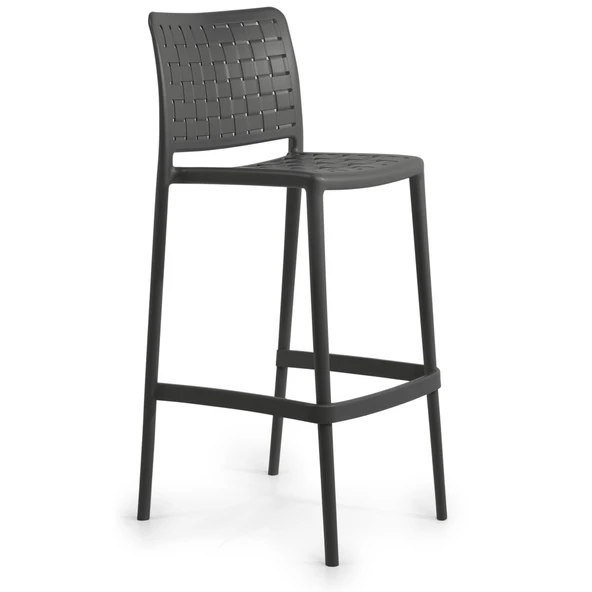 Papatya Fame Bar Sandalyesi 75 Cm Beyaz - Kolçaksız - Resim 10