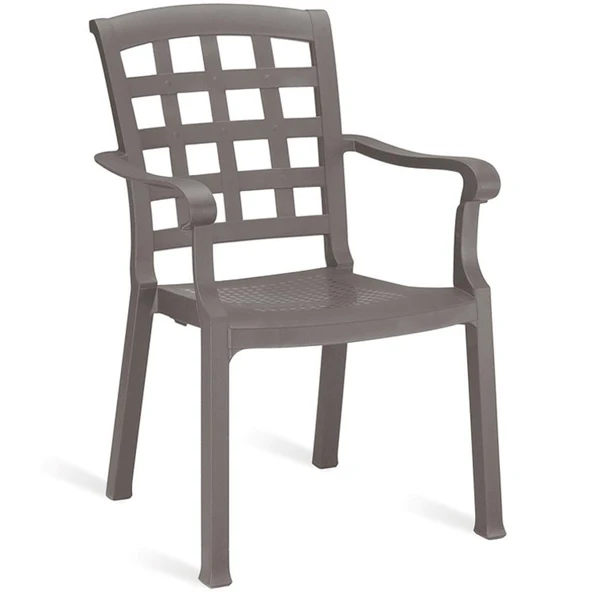 Papatya Pasha Plastik Koltuk Antrasit 6lı Paket - Bahçe, Balkon, Teras Sandalyesi - Resim 6