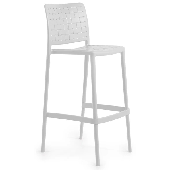 Papatya Fame Bar Sandalyesi 75 Cm Bej - Kolçaksız - Resim 8