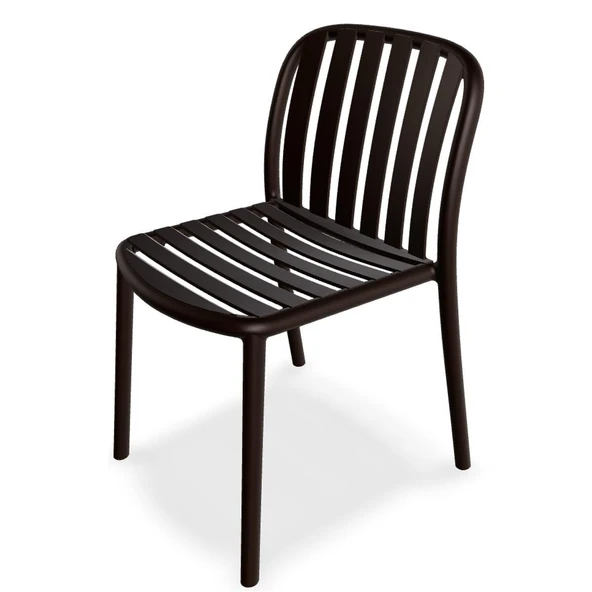 Papatya Galata Sandalye Antrasit - Plastik Bahçe Balkon Mutfak Sandalyesi - Resim 8