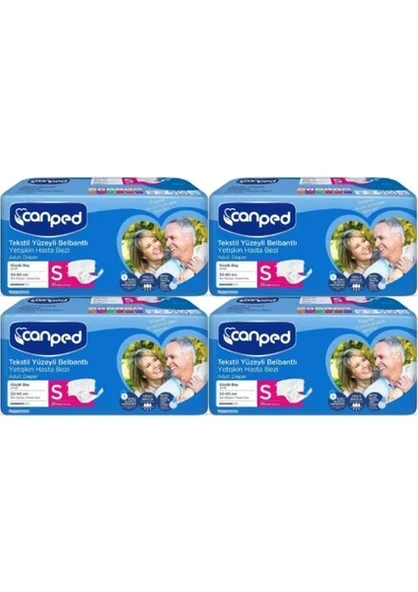 Canped Tekstil Yüzeyli Belbantlı KÜÇÜK BOY S BEDEN 120 ADET HASTA BEZİ ürün görseli
