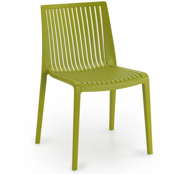 Papatya Cool Plastik Sandalye 4lü Paket Beyaz - Bahçe Balkon Mutfak Sandalyesi - Resim 6