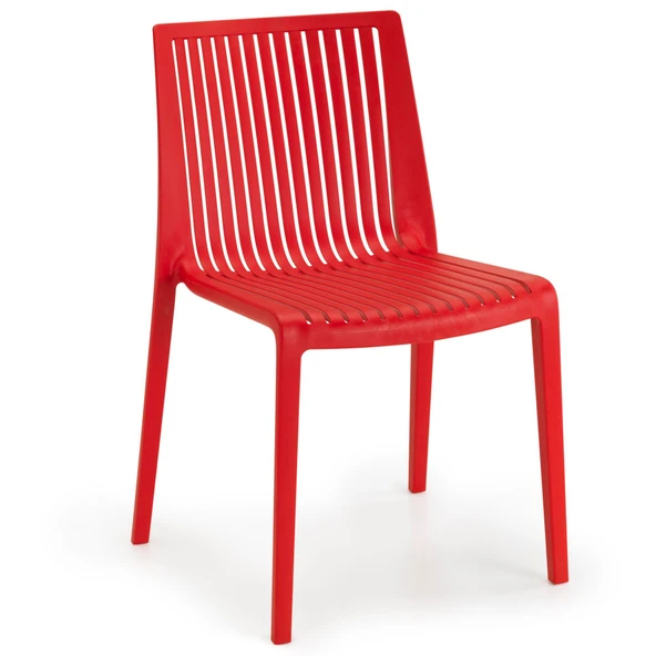 Papatya Cool Plastik Sandalye 4lü Paket Beyaz - Bahçe Balkon Mutfak Sandalyesi - Resim 3