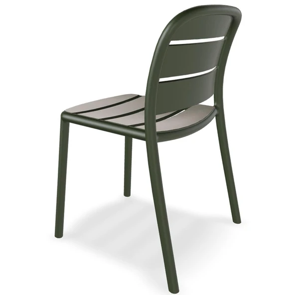 Papatya Beykoz Sandalye Açık Gri - Plastik Bahçe Balkon Mutfak Sandalyesi - Resim 8