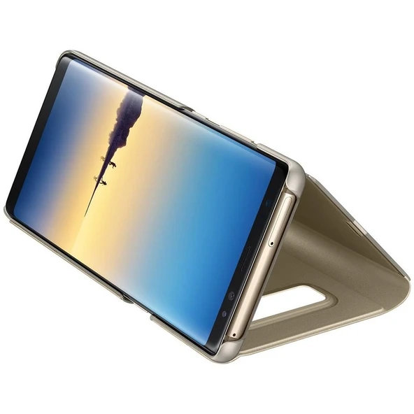 OUTLET Samsung Galaxy Note 8 Clear View Standing Cover Orjinal - Altın - EF-ZN950CFEGWW (Bu Ürün Outlettir) - Resim 4