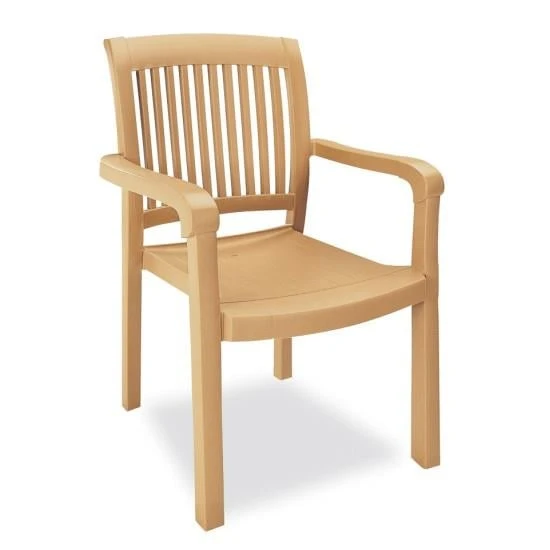 Papatya Mistral Koltuk 4lü Paket Teak - Plastik Bahçe Balkon Sandalyesi - Resim 5