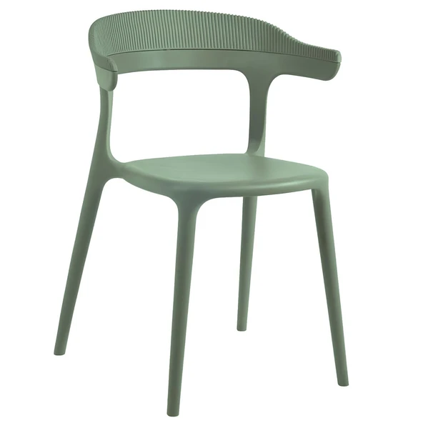 Papatya Luna Stripe Koltuk - Bahçe Balkon Mutfak Sandalyesi Beyaz - Resim 6