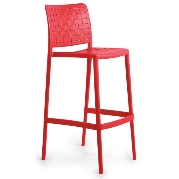 Papatya Fame Bar Sandalyesi 75 Cm Küllü Kahve - Kolçaksız - Resim 8