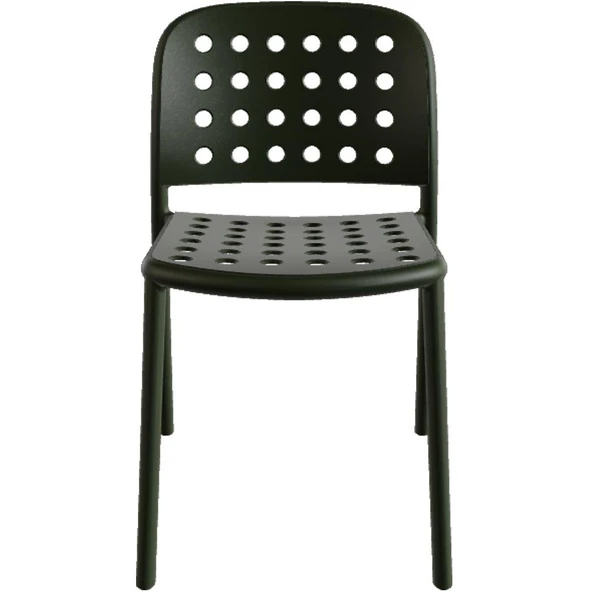 Papatya Bomonti Sandalye Küllü Kahve 2li Paket - Plastik Bahçe Balkon Mutfak Sandalyesi - Resim 4