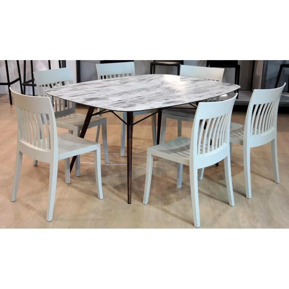 Papatya Eden Sandalye Hardal Sarısı - Bahçe Balkon Mutfak Sandalyesi - Resim 10