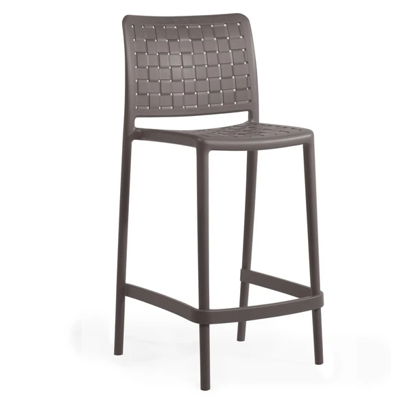 Papatya Fame Bar Sandalyesi 65 Cm Antrasit - Kolçaksız - Resim 8