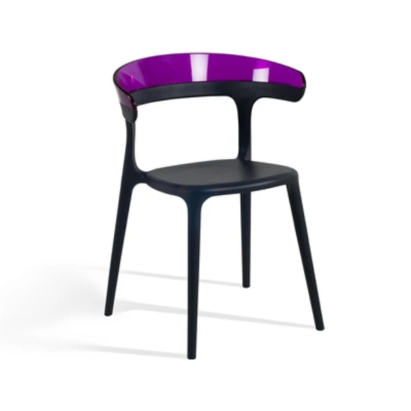 Papatya Luna Sandalye - Antrasit Gövde & Solid Beyaz Font - Resim 10