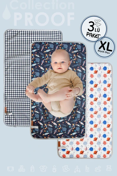 PROOF ALT AÇMA ÖRTÜSÜ 47x74 CM 3'LÜ GRİ GRUP ürün görseli 1