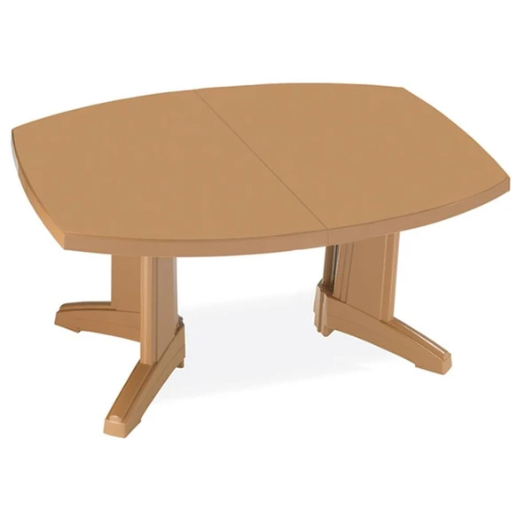 Papatya Magnum I Plastik Bahçe Masası 115x195 Teak ürün görseli 1