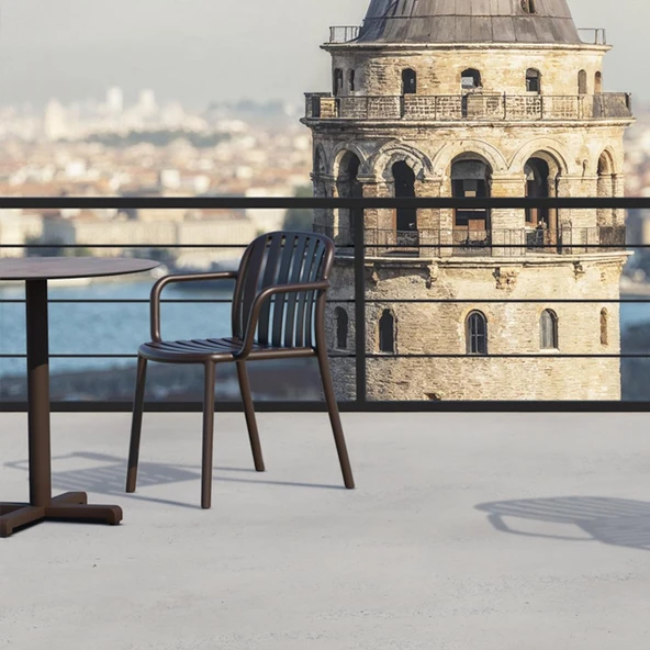 Papatya Galata Sandalye Servi Yeşil 2li Paket - Plastik Bahçe Balkon Mutfak Sandalyesi - Resim 2