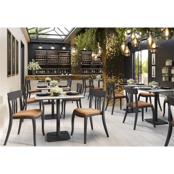 Papatya Trio-S Rattan Sandalye Mutfak Bahce Restoran Kafe Otel -Kum Beji - Resim 10